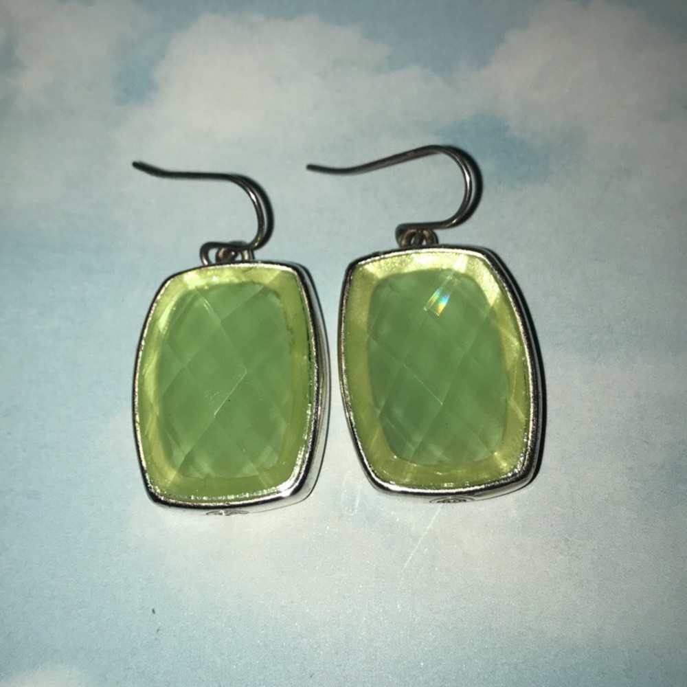 Mint green statement earrings